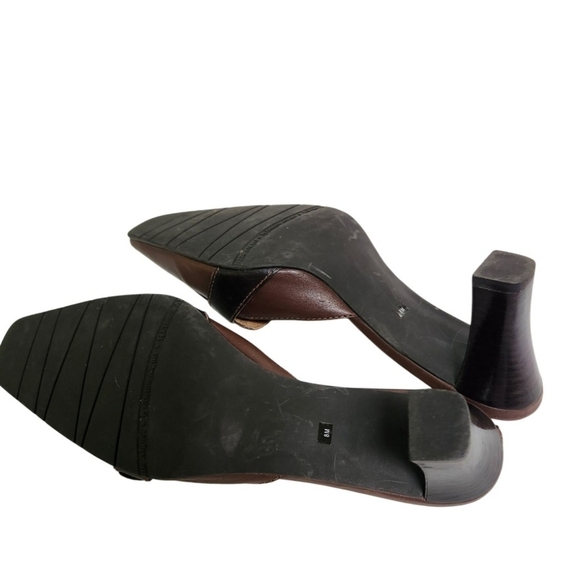 Etienne Aigner Vintage Brown Buckle Mules Size 8M - Picture 5 of 7